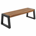 Banc 120 x 40 x 45 cm en bois et métal marron noir style industriel